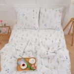 КПБ 'Традиция' евро, поплин, 100% хлопок, пл.110 гр./кв.м 'Ботанический сад' Пододеяльник 205*217, простыня 217*240, наволочка 70*70 (2 шт.)