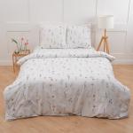 КПБ 'Традиция' евро, поплин, 100% хлопок, пл.110 гр./кв.м 'Ботанический сад' Пододеяльник 205*217, простыня 217*240, наволочка 70*70 (2 шт.)