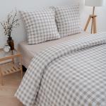 КПБ 'Традиция' евро, поплин, 100% хлопок, пл. 110 гр./кв.м., 'Клетка Виши' Пододеяльник 205*217, простыня 217*240, наволочка 70*70 (2 шт.)