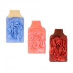 Мочалка варежка тм ЮL 2-х стороняя, РЕ, полиэстер, поролон, 23х13см, 3 цвета