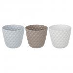 Горшок для цветов с поддоном "Wave", 2.5 л, d=17.5 см, микс цветов