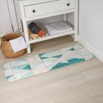 Коврик для ванной и туалета «Доляна. Малахит», 43?120 см, зелёный