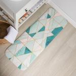 Коврик для ванной и туалета «Доляна. Малахит», 43?120 см, зелёный