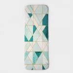 Коврик для ванной и туалета «Доляна. Малахит», 43?120 см, зелёный