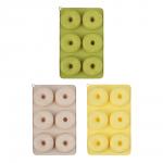 VETTA Форма силиконовая 6 ячеек, 27x16,5x3см "Пончики", 3 цвета