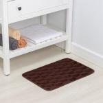 Коврик для ванной и туалета SAVANNA «Стоун», 40?60 см, коричневый