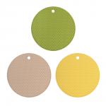 VETTA Подставка под горячее, силикон, d18 см, "Соты" 3 цвета