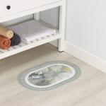 Коврик для дома LaDо?m, овал, 40?60 см, зелёный