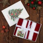Полотенца махровые «Этель» Merry christmas, 30?30 см - 5 шт., 100% хлопок, 340 г/м?