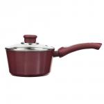 SATOSHI Ла Мери Ковш литой 1,3л, d16х8,5см, с крышкой, антипригарное покрытие мрамор, индукция