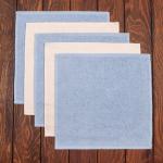 Набор махровых полотенец Этель «Уюта и тепла» 30?30 см -5 шт., 100% хл, 340 г/м?