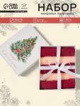 Полотенца махровые «Этель» Merry christmas, 30?30 см - 5 шт., 100% хлопок, 340 г/м?