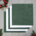 Полотенца махровые «Этель. Лесные жители» 30?30 см - 5 шт., 100% хлопок, 340 г/м?