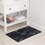 Коврик для дома Доляна «Мрамор», 50?80 см, чёрный