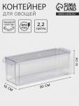 Контейнер для холодильника с крышкой IDEA, 10?30?10 см, пластик, прозрачный