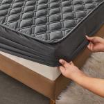 Наматрасник Mency стеганый с бортом без наволочек NAMSR05 (Светло-серый)