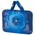 Папка на молнии с ручками BRAUBERG, А4, 1 отделение, с подкладкой, полиэстер, 20 мм, Atom, 227089