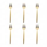 Вилка столовая золото, набор 6шт, цена за набор (уп.100)#