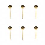 Ложка чайная золото, набор 6шт, цена за набор (уп.100)#