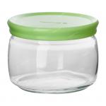 Банка стеклянная Чешни 420мл зеленая крышка (уп.12) (43002)