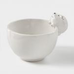 Салатник Доляна «Ёжик в золотом», 300 мл, 12.5?10.2?8.7 см, белый