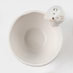 Салатник Доляна «Ёжик в золотом», 300 мл, 12.5?10.2?8.7 см, белый