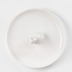 Блюдо «Зайка в золотом», d=20.5 см, доломит, белое