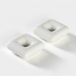 Набор для специй на бамбуковой подставке BellaTenero, 3 предмета: солонка 60 мл, перечница 60 мл, подставка, фарфор, белый