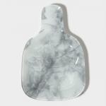 Менажница Доляна «Марбл белый», 2 секции, 27?18?2 см, стекло, серая