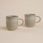 Набор кружек фарфоровых SL Home «Монти», 400 мл, серый