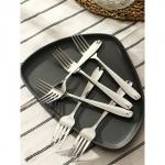 Набор вилок столовых из нержавеющей стали Доляна «Капля», длина 21 см, 6 шт., цвет серебряный