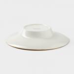 Тарелка для пасты Доляна Organic Gold, 150 мл, d=21 см, фарфор, белая