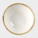 Салатник Доляна Organic Gold, 320 мл, d=12.5 см, фарфор, белый