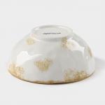 Салатник Доляна Organic Gold, 320 мл, d=12.5 см, фарфор, белый