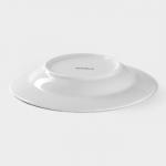 Тарелка глубокая Доляна «Пташка», d=20.2 см, фарфор, белая