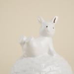 Лимонница SL Home «Пасхальные кролики», 14?14.5 см, доломит, белая