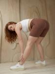 Велосипедки женские коричневого цвета 266_1K