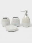 Аксессуары для ванной Pearl, 4 предмета: мыльница, дозатор для мыла 400 мл, 2 стакана