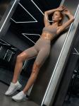 Велосипедки бифлекс женские бежевого цвета 309_1B