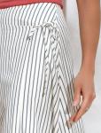 Юбка миди на запАх в полоску из легкого хлопкового поплина