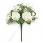 Букет декоративный 31 см "Розы" (SF-8126) кремовый