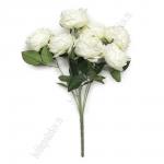 Букет декоративный 42см "Пионовидные розы" (SF-8125) кремовый
