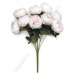 Букет декоративный 42 см "Пионы" (SF-8124) бело-розовый