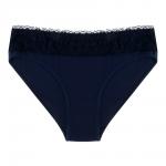 GALANTE Трусы-слипы женские с декором, р.48, 95%хлопок, 5%спандекс, синий, НБ25-12