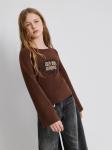 Джемпер детский для девочек Norwich коричневый