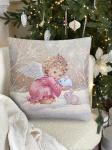 Ангел и зайчики Девочка Наволочка 45х45 см 2101000 серебро