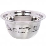 Миска из нержавеющей стали 0,8л 16*7,5см с рисунком