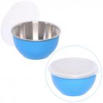 Миска из нержавеющей стали для СВЧ-печи с крышкой 0,45л 12см