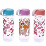 Бутылка питьевая пластиковая 600мл Фруктовый взрыв, микс цветов