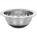 Миска из нержавеющей стали 1,25л на силиконовом основании 20см с широким краем